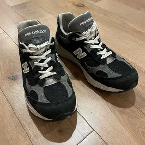 New balance 992 black grey suede
